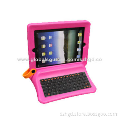 Bluetooth Keyboard Leather Case for iPad, Stand Design for Watching Video/Typing in Any Angle